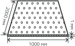 Лист нержавеющий  1х1000 х 2000 мм.  AISI 321 (08Х18Н10Т) холоднокатаный,  перфорированный,  Площадь отверстий 0,3906,  Rv 3,0-5,0